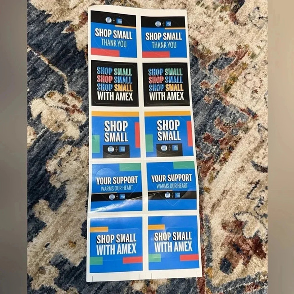 SHOP SMALL BUSINESS SATURDAY Bundle 7 Bags, 1 Card, 12 Stickers, Window Clings - Picture 6 of 16